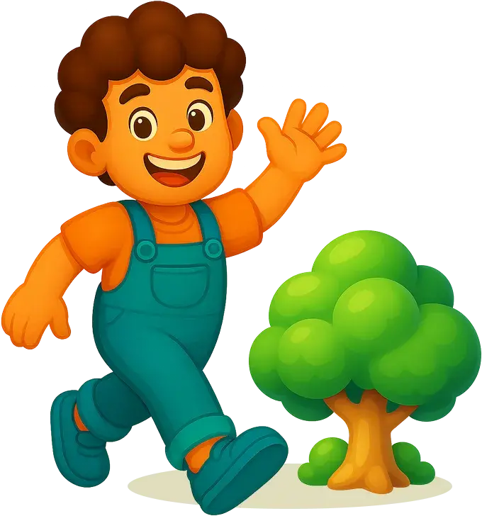 Boy with tree